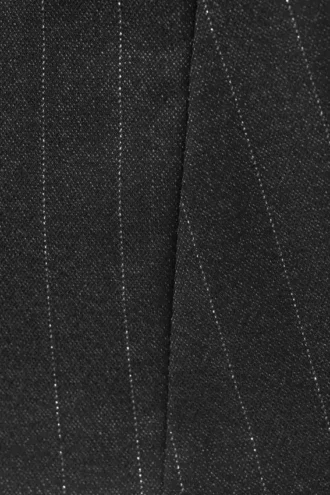 Low Rise Brushed Twill Mini Skirt – Dark Grey – Metallic Stripe