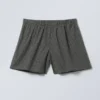 Low Rise Cotton Shorts – Checked Dark Mole Low Rise Cotton Shorts – Checked Dark Mole