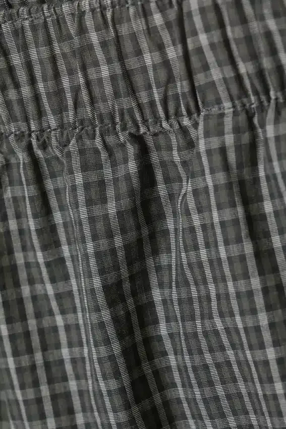 Low Rise Cotton Shorts – Checked Dark Mole Low Rise Cotton Shorts – Checked Dark Mole