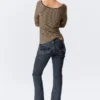 Low Rise Curve Yoke Flared Jeans – Desert Blue – Dark Blue Low Rise Curve Yoke Flared Jeans – Desert Blue – Dark Blue