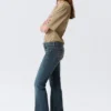 Low Rise Embellished Flared Jeans – Embellished Blue – Dark Blue Low Rise Embellished Flared Jeans – Embellished Blue – Dark Blue
