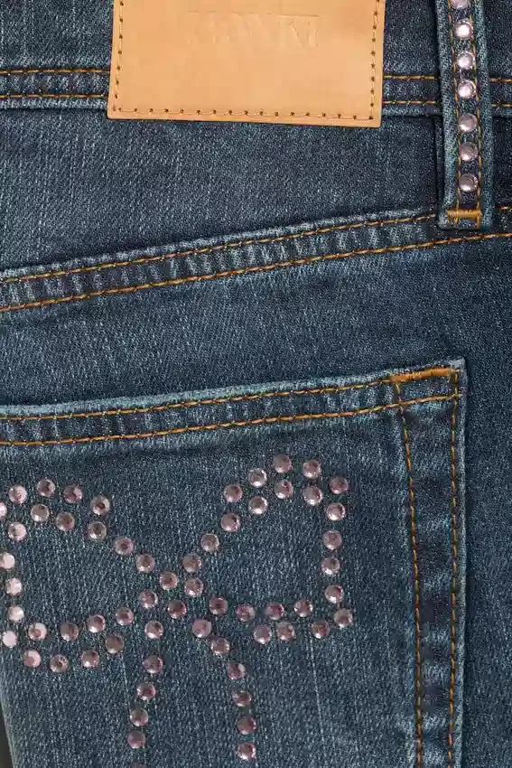 Low Rise Embellished Flared Jeans – Embellished Blue – Dark Blue Low Rise Embellished Flared Jeans – Embellished Blue – Dark Blue