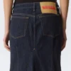 Low Rise Fitted Denim Maxi Skirt – Blue Rinse – Dark Blue Low Rise Fitted Denim Maxi Skirt – Blue Rinse – Dark Blue