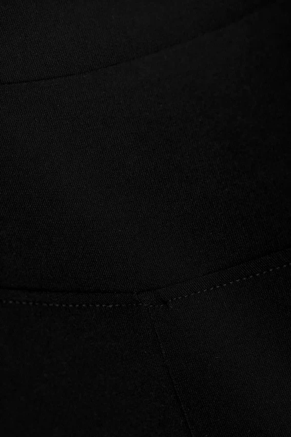 Low Rise Flared Jersey Trousers – Black Low Rise Flared Jersey Trousers – Black