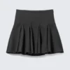 Low Rise Flared Knee-Length Suiting Skirt – Dark Grey Low Rise Flared Knee-Length Suiting Skirt – Dark Grey