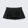 Low Rise Flared Mini Skort – Black Low Rise Flared Mini Skort – Black