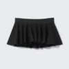 Low Rise Flared Mini Skort – Black Low Rise Flared Mini Skort – Black
