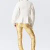 Low Rise Flared Stretch Trousers – Light Yellow – Floral Low Rise Flared Stretch Trousers – Light Yellow – Floral