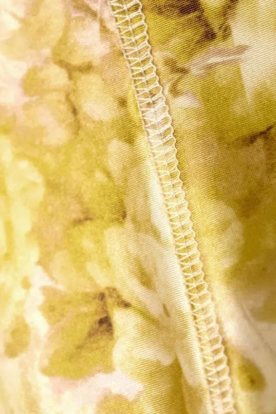 Low Rise Flared Stretch Trousers – Light Yellow – Floral Low Rise Flared Stretch Trousers – Light Yellow – Floral