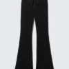 Low Rise Flared Suit Trousers – Black Low Rise Flared Suit Trousers – Black