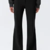 Low-Rise Flared Suiting Trousers – Black Low-Rise Flared Suiting Trousers – Black