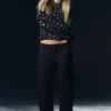Low-Rise Loose Barrel Suiting Trousers – Black Low-Rise Loose Barrel Suiting Trousers – Black