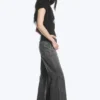 Low Rise Loose Bootcut Trousers – Dark Grey Low Rise Loose Bootcut Trousers – Dark Grey