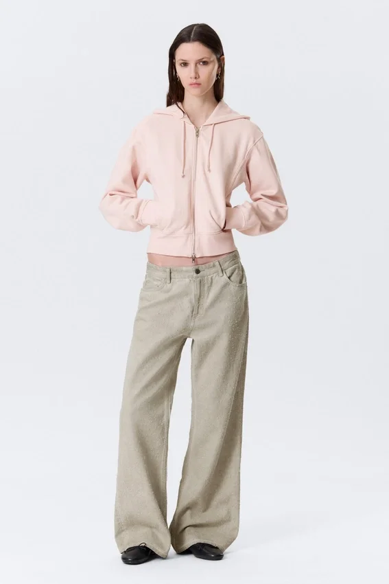 Low Rise Loose Bootcut Trousers – Light Mole Low Rise Loose Bootcut Trousers – Light Mole