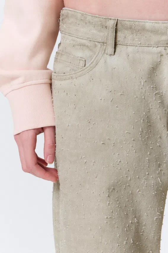 Low Rise Loose Bootcut Trousers – Light Mole Low Rise Loose Bootcut Trousers – Light Mole