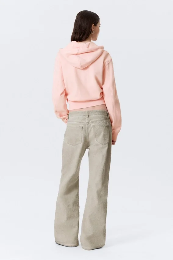 Low Rise Loose Bootcut Trousers – Light Mole Low Rise Loose Bootcut Trousers – Light Mole