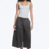 Low Rise Loose Cropped Trousers – Dark Grey Low Rise Loose Cropped Trousers – Dark Grey