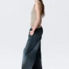 Low Rise Loose Fit Denim Joggers – Mid Blue – Dark Blue Low Rise Loose Fit Denim Joggers – Mid Blue – Dark Blue