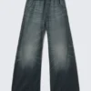 Low Rise Loose Fit Denim Joggers – Mid Blue – Dark Blue Low Rise Loose Fit Denim Joggers – Mid Blue – Dark Blue