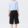 Low Rise Loose Pleated Suiting Shorts – Black Low Rise Loose Pleated Suiting Shorts – Black