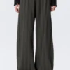 Low Rise Loose Pull-On Cotton Trousers – Dark Grey Low Rise Loose Pull-On Cotton Trousers – Dark Grey