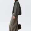 Low Rise Loose Pull-On Trousers – Grey Low Rise Loose Pull-On Trousers – Grey
