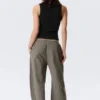 Low Rise Loose Pull-On Trousers – Grey Low Rise Loose Pull-On Trousers – Grey