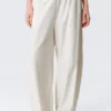 Low Rise Loose Pull-On Trousers – Light Beige Low Rise Loose Pull-On Trousers – Light Beige