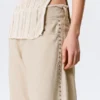Low Rise Loose Studded Balloon Trousers – Beige Low Rise Loose Studded Balloon Trousers – Beige