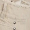 Low Rise Loose Studded Balloon Trousers – Beige Low Rise Loose Studded Balloon Trousers – Beige