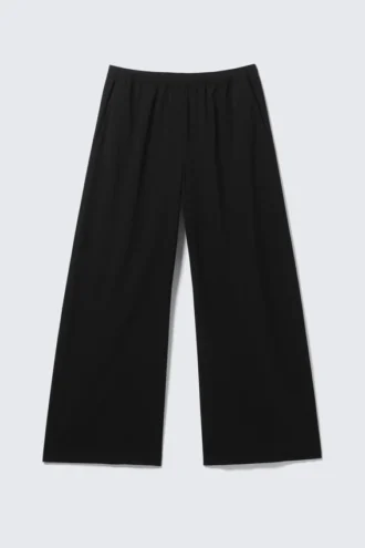 Low Rise Loose Suiting Trousers – Black