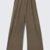 Low Rise Loose Suiting Trousers – Dark Mole Low Rise Loose Suiting Trousers – Dark Mole