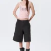 Low Rise Loose Washed Carpenter Shorts – Black Low Rise Loose Washed Carpenter Shorts – Black