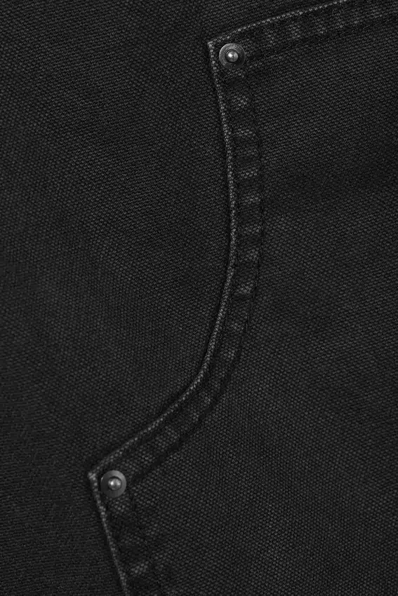 Low Rise Loose Washed Carpenter Shorts – Black Low Rise Loose Washed Carpenter Shorts – Black