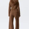 Low Rise Loose Wide Leg Sweatpants – Brown Low Rise Loose Wide Leg Sweatpants – Brown