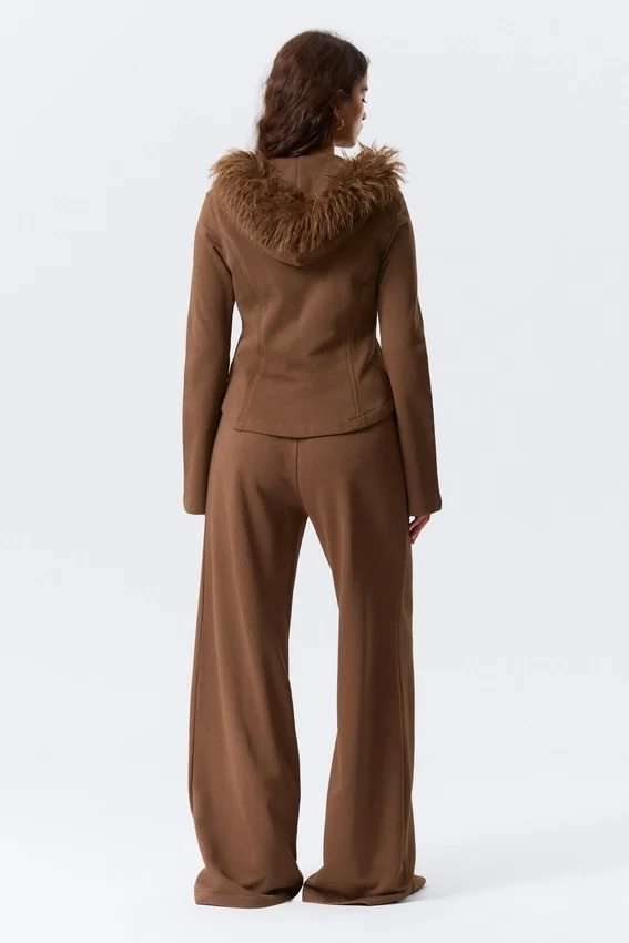 Low Rise Loose Wide Leg Sweatpants – Brown Low Rise Loose Wide Leg Sweatpants – Brown