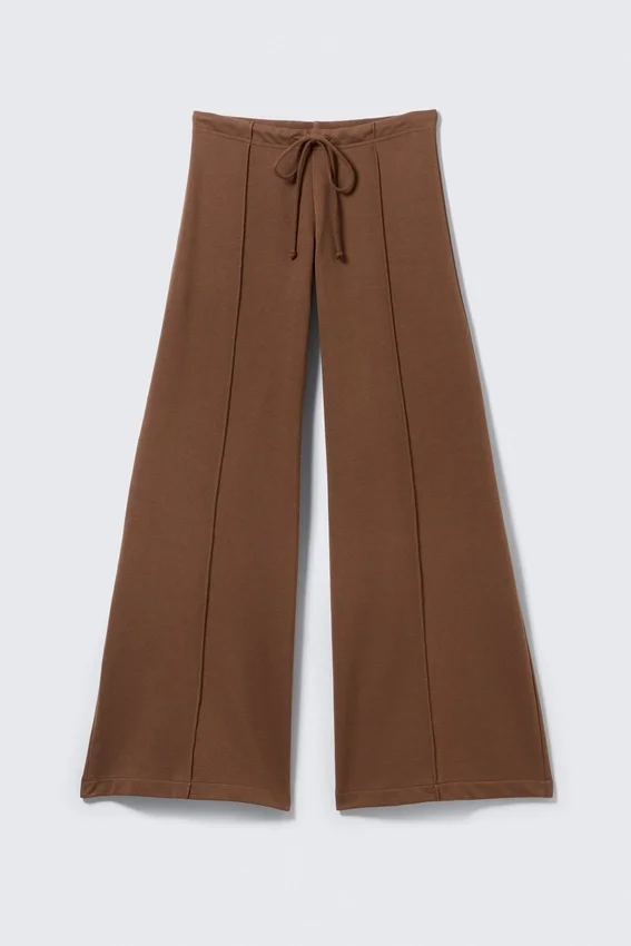 Low Rise Loose Wide Leg Sweatpants – Brown Low Rise Loose Wide Leg Sweatpants – Brown