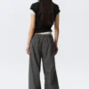 Low Rise Loose Wide Leg Track Trousers – Dark Grey Low Rise Loose Wide Leg Track Trousers – Dark Grey