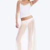 Low Rise Lyocell Maxi Skirt – Transparent Off-White Low Rise Lyocell Maxi Skirt – Transparent Off-White