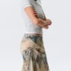 Low Rise Mermaid Midi Skirt – Beige – Snakeskin-Patterned Low Rise Mermaid Midi Skirt – Beige – Snakeskin-Patterned