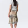 Low Rise Mermaid Midi Skirt – Beige – Snakeskin-Patterned Low Rise Mermaid Midi Skirt – Beige – Snakeskin-Patterned