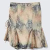 Low Rise Mermaid Midi Skirt – Beige – Snakeskin-Patterned Low Rise Mermaid Midi Skirt – Beige – Snakeskin-Patterned