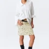 Low Rise Midi Skirt – Light Yellow – Dots Low Rise Midi Skirt – Light Yellow – Dots