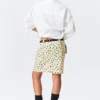 Low Rise Midi Skirt – Light Yellow – Dots Low Rise Midi Skirt – Light Yellow – Dots