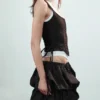Low Rise Mini Cloud Skirt – Off-Black Low Rise Mini Cloud Skirt – Off-Black