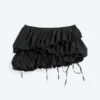 Low Rise Mini Cloud Skirt – Off-Black Low Rise Mini Cloud Skirt – Off-Black