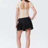 Low Rise Pleated Mini Wrap Skirt – Black Low Rise Pleated Mini Wrap Skirt – Black