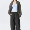 Low Rise Pull-On Ripstop Trousers – Dark Grey Low Rise Pull-On Ripstop Trousers – Dark Grey