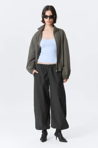 Low Rise Pull-On Ripstop Trousers – Dark Grey