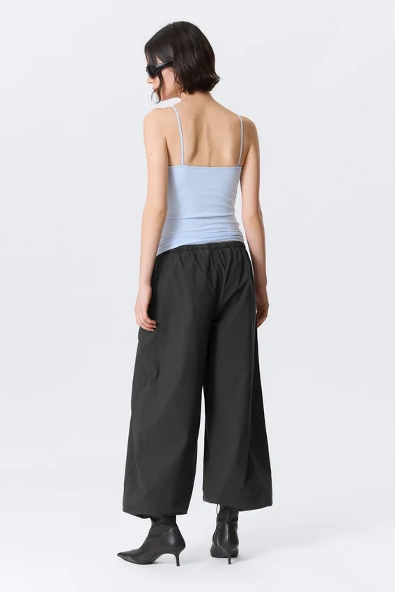 Low Rise Pull-On Ripstop Trousers – Dark Grey Low Rise Pull-On Ripstop Trousers – Dark Grey